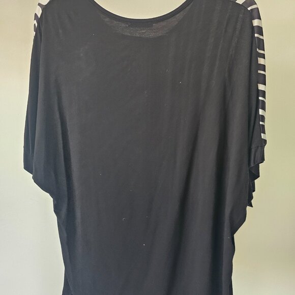 Moda Lizza Color Block/Print Beaded Blouse - Picture 6 of 6